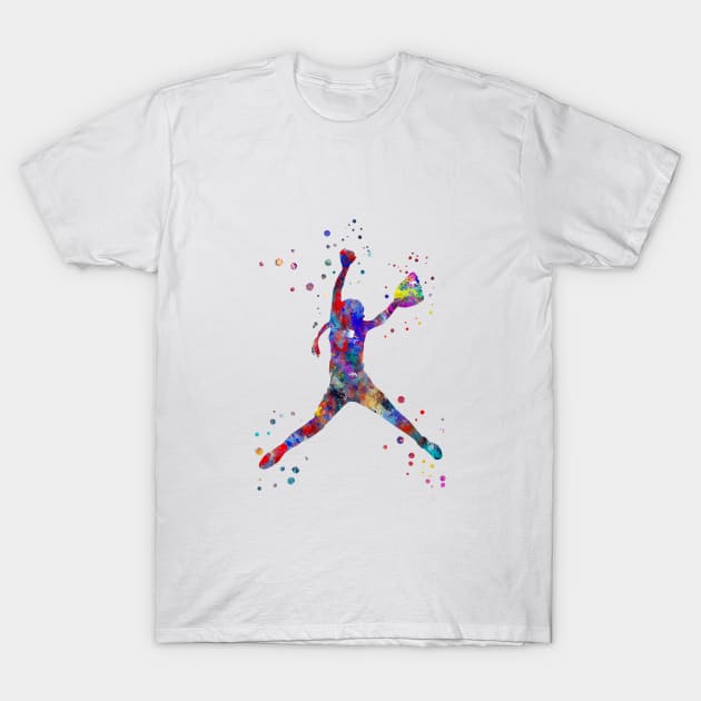 Girl baseball T-Shirt by RosaliArt